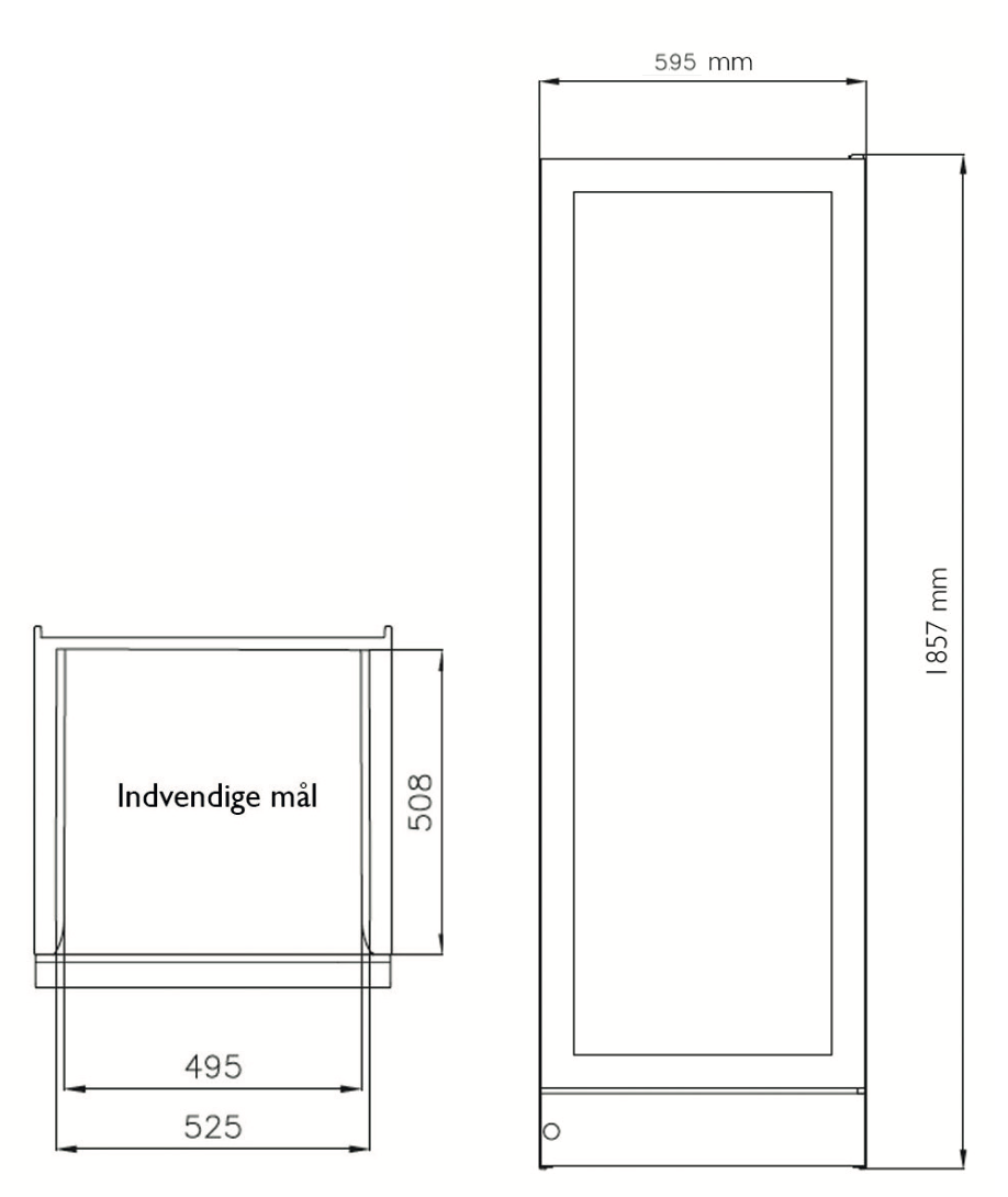 Vinkøleskab fritstående (GF18560-MV + GF18560-MH)