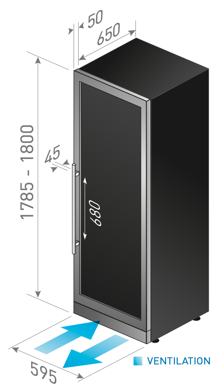 Vinkøleskab fritstående (F1806070-1PRO)